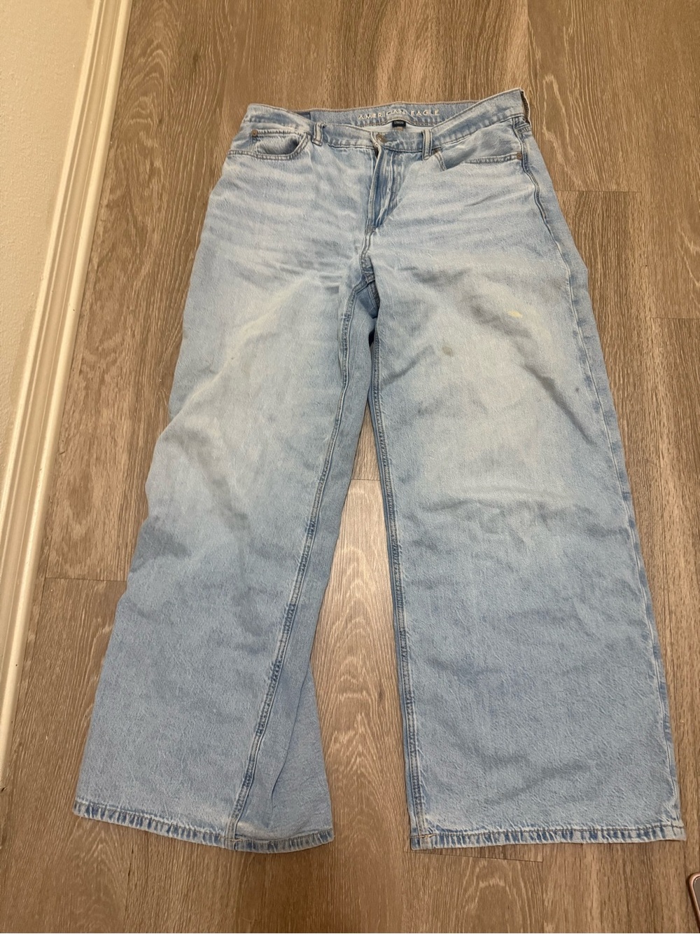 American Eagle Outfitters Light Blue Wide Leg Jeans